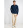 GABBIANO regular fit gebreide trui met wol - donkerblauw