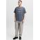 JACK & JONES ESSENTIALS regular fit T-shirt met print - grijsblauw