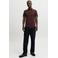 JACK & JONES ESSENTIALS slim fit gemêleerde polo - roodbruin