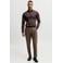 JACK & JONES ESSENTIALS super slim fit overhemd - bruin