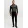 JACK & JONES ESSENTIALS super slim fit overhemd - donkergroen