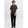 JACK & JONES ESSENTIALS regular fit gemêleerde polo - zwart