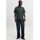 JACK & JONES ESSENTIALS regular fit gemêleerde polo - donkergroen