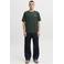 JACK & JONES ESSENTIALS regular fit T-shirt met logo - donkergroen