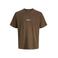 JACK & JONES ESSENTIALS relaxed fit T-shirt met print - bruin