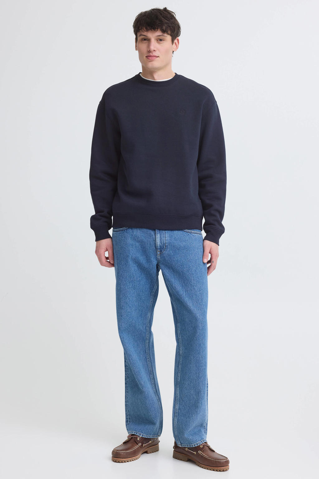 Blend regular fit sweater - donkerblauw
