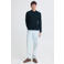 Blend regular fit gebreide trui - donkerblauw