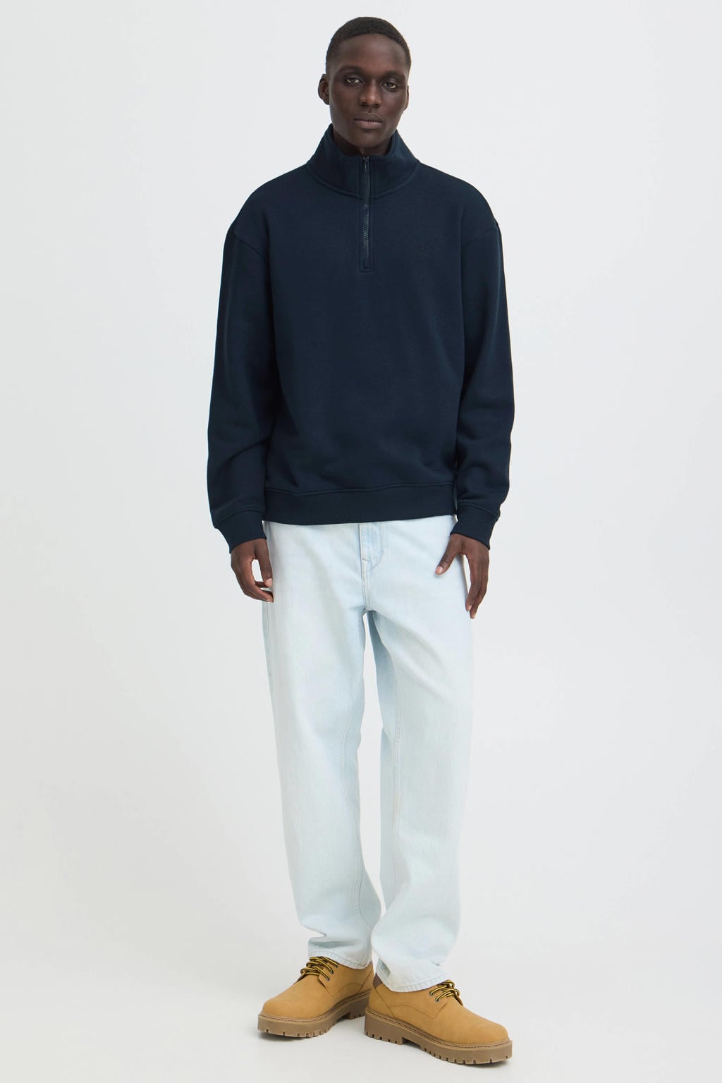 Blend regular fit sweater - donkerblauw