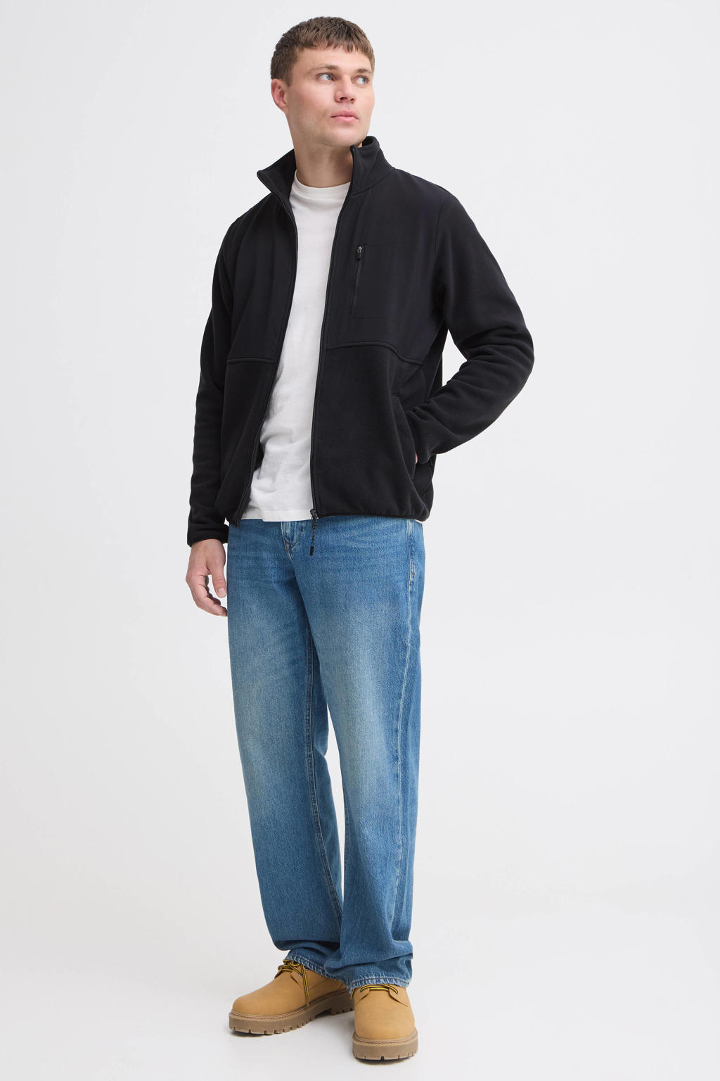 Blend fleecevest - zwart