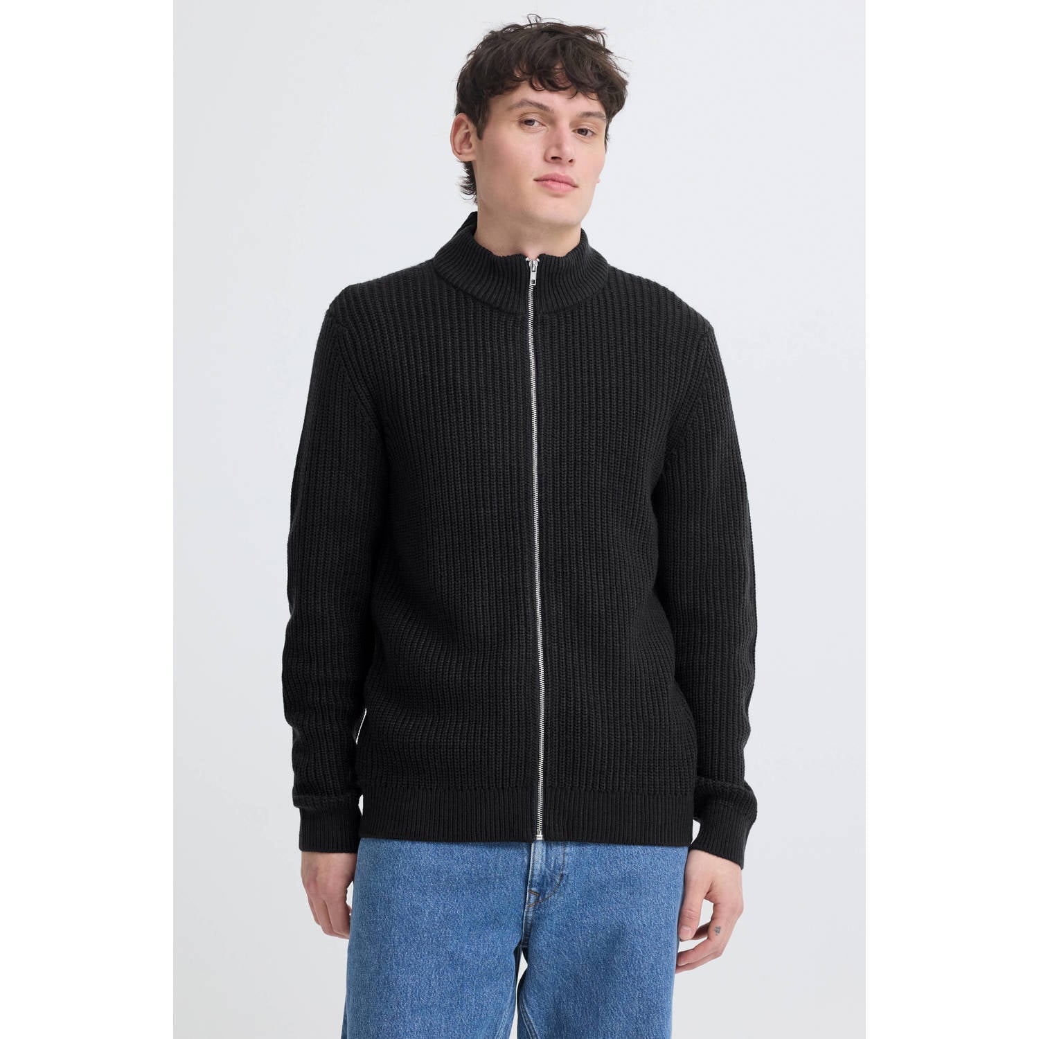 Blend gebreid vest zwart