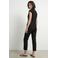 HYPEDROP slim fit gebreide cropped broek met linnen - zwart