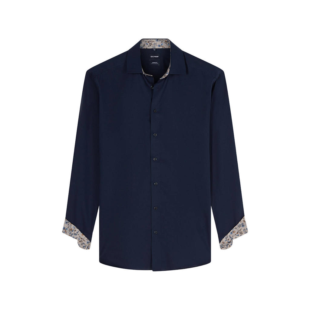 Olymp slim fit overhemd - donkerblauw
