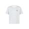 America Today gestreept T-shirt met backprint - blauw