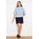 LOLALIZA gebreide gestreepte trui met wol - blauw