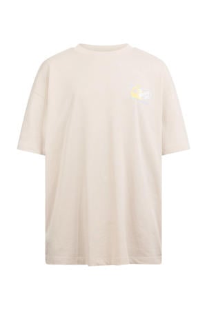 T-shirt met backprint - beige