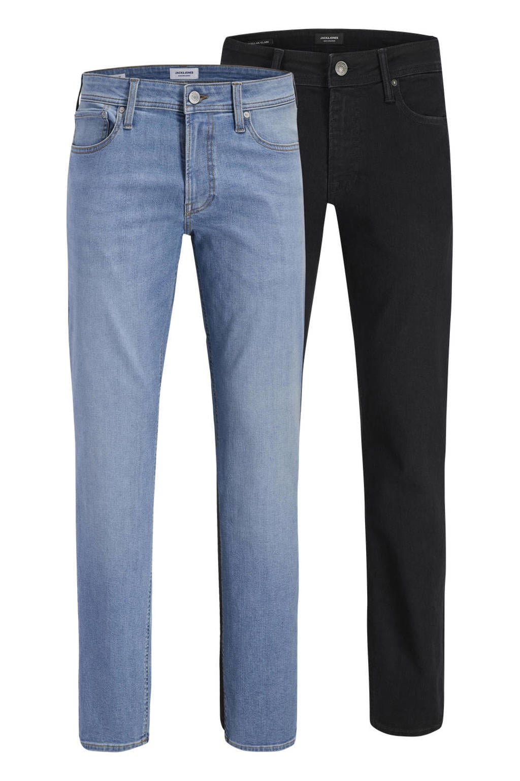 JACK & JONES JEANS INTELLIGENCE JJICLARK JJORIGINAL jeans - zwart/blauw (set van 2)