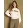 Lofty Manner sweater met print - ecru