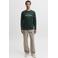 JACK & JONES PREMIUM regular fit longsleeve met print - donkergroen