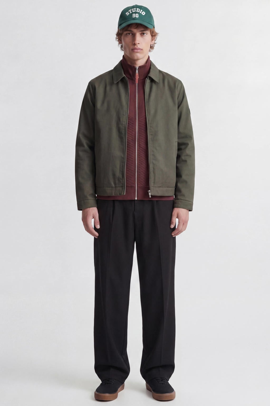 JACK & JONES PREMIUM sweatvest - roodbruin