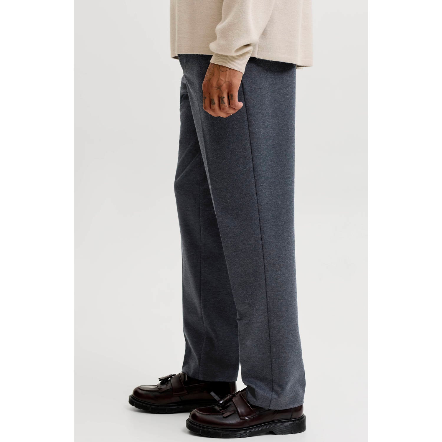 JACK & JONES PREMIUM slim fit pantalon met melée night sky
