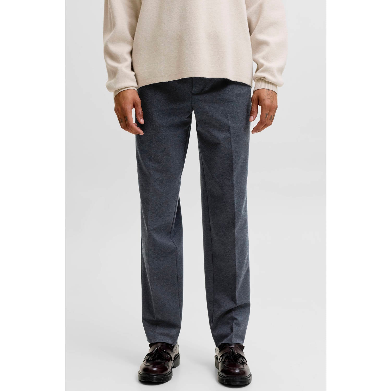 JACK & JONES PREMIUM slim fit pantalon met melée night sky