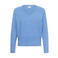 Kaffe gebreide trui met wol - blauw