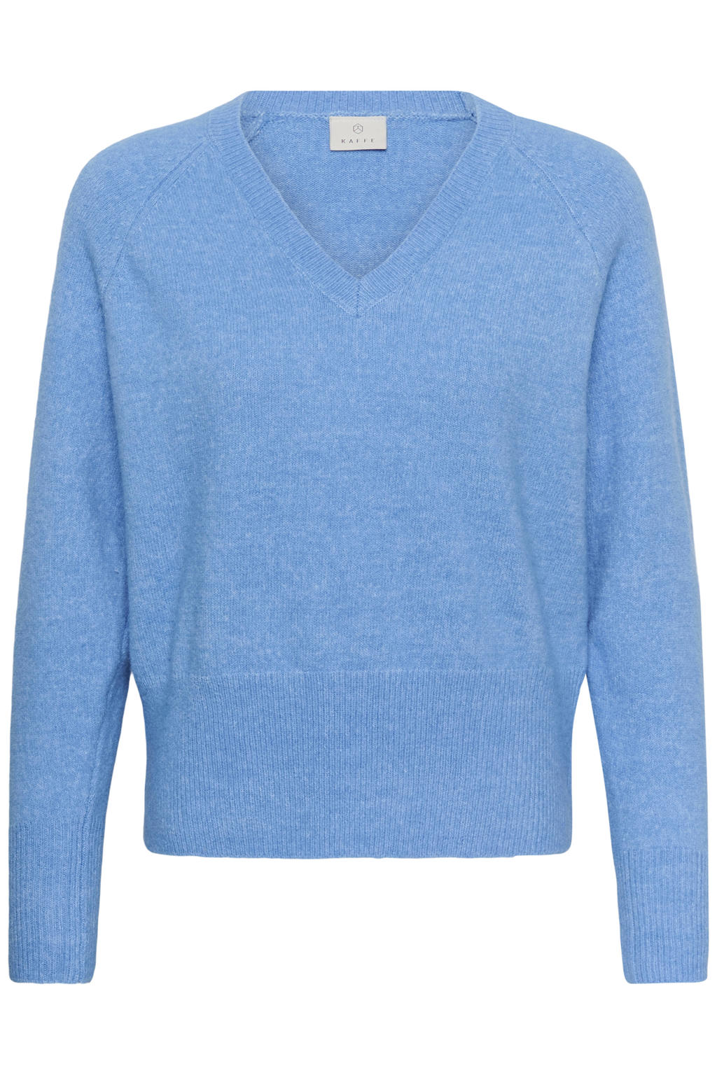 Kaffe gebreide trui met wol - blauw