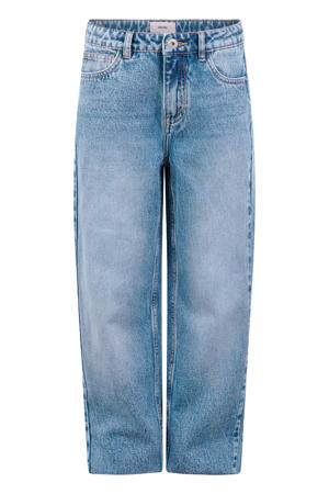 wide leg jeans met plooien - lichtblauw