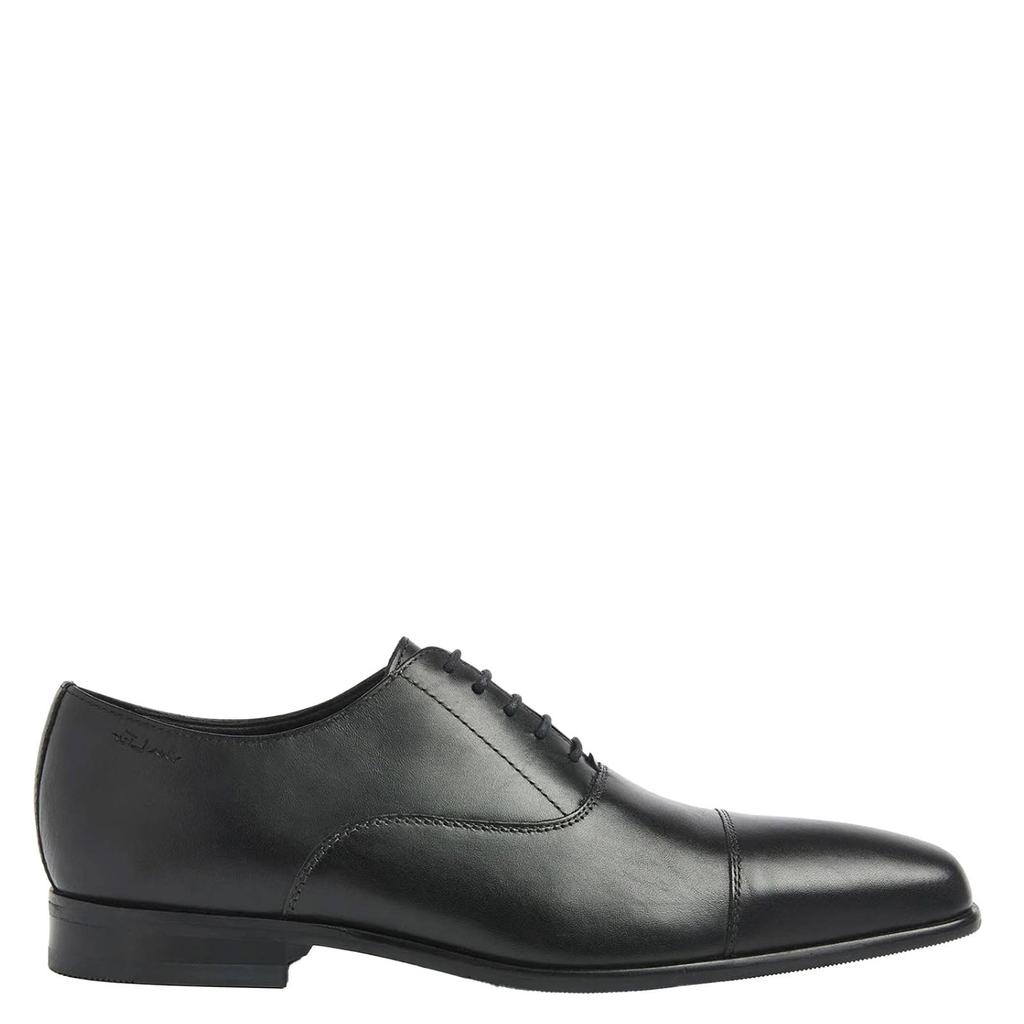 Zwarte heren Van Lier leren veterschoenen -