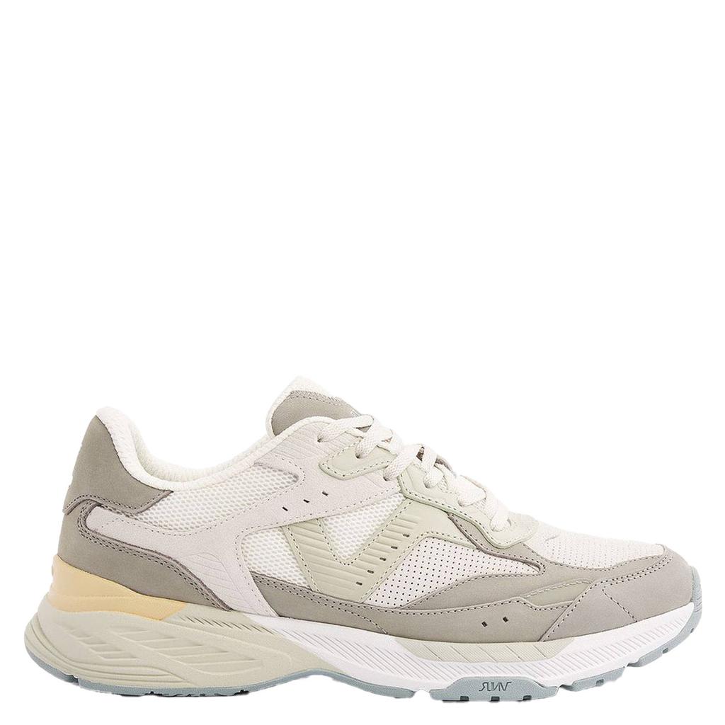 Grijze heren Van Lier leren sneakers - met veters