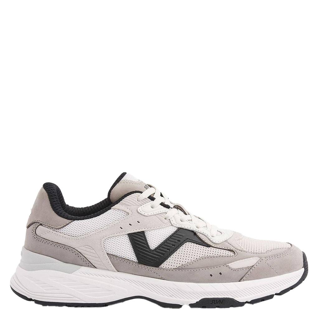 Wit en blauwe heren Van Lier leren sneakers - met veters