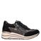 Remonte imitatieleren sneakers met sleehak - zwart
