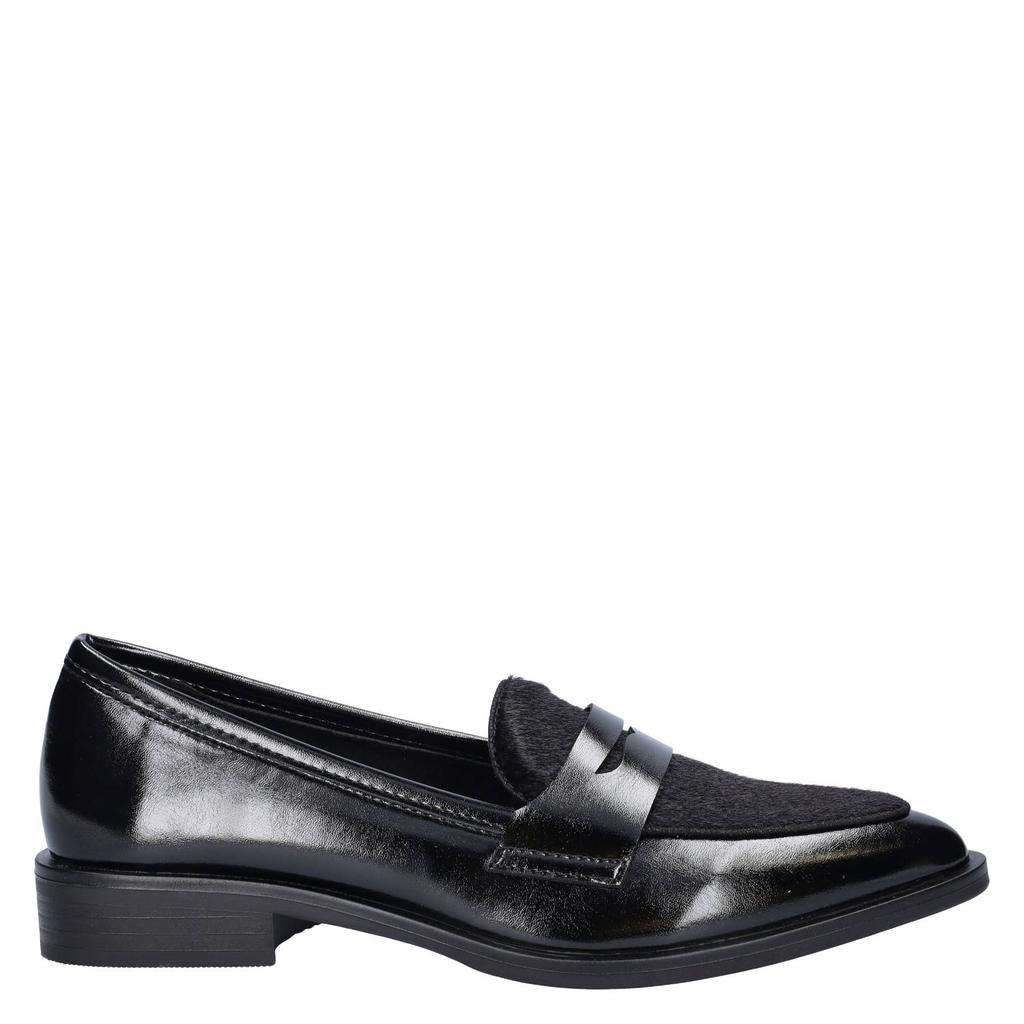 Zwarte dames Nelson lakleren loafers -