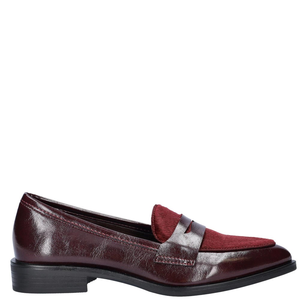 Bordeaux dames Nelson lakleren loafers -