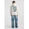 America Today relaxed fit hoodie met backprint - ecru
