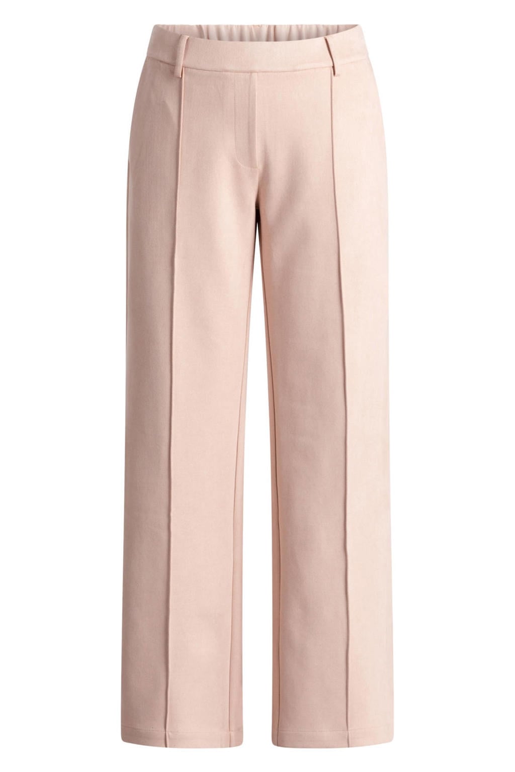 Beige dames Yest Curve wide leg broek Plus Size met effen