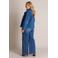 Yest Curve denim trenchcoat Plus Size - middelblauw