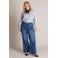 Yest Curve Plus Size blouse - lichtblauw