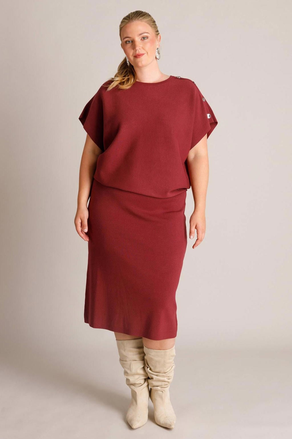 Yest Curve top Plus Size - rood
