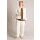 Yest Curve wide leg corduroy broek Plus Size - beige
