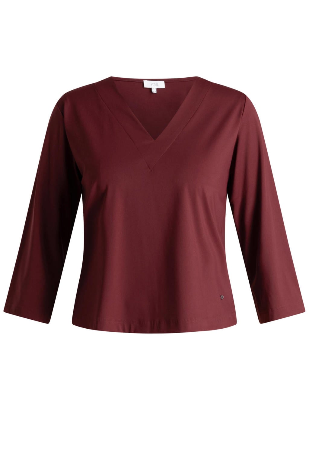 Yest Curve top Plus Size - donkerrood