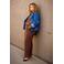 Yest Curve wide leg broek Plus Size - bruin