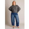 Yest Curve gebreide trui Plus Size - grijs