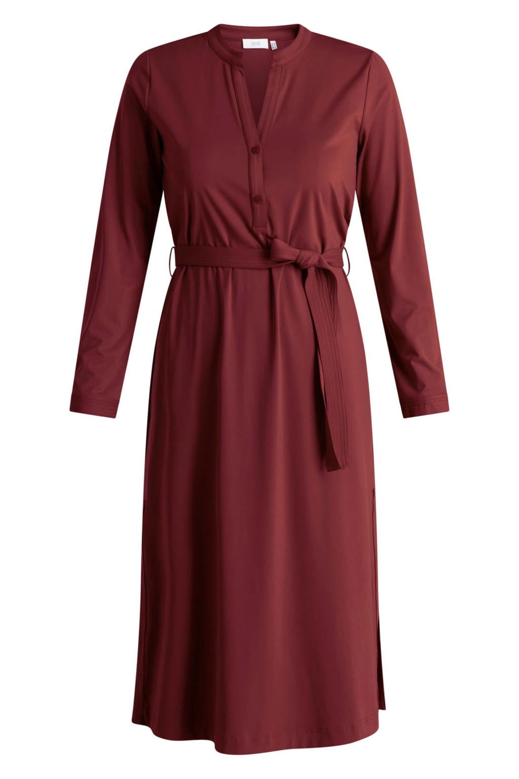 Yest Curve jurk met ceintuur Plus Size - rood