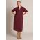 Yest Curve jurk met kraagje Plus Size - donkerrood