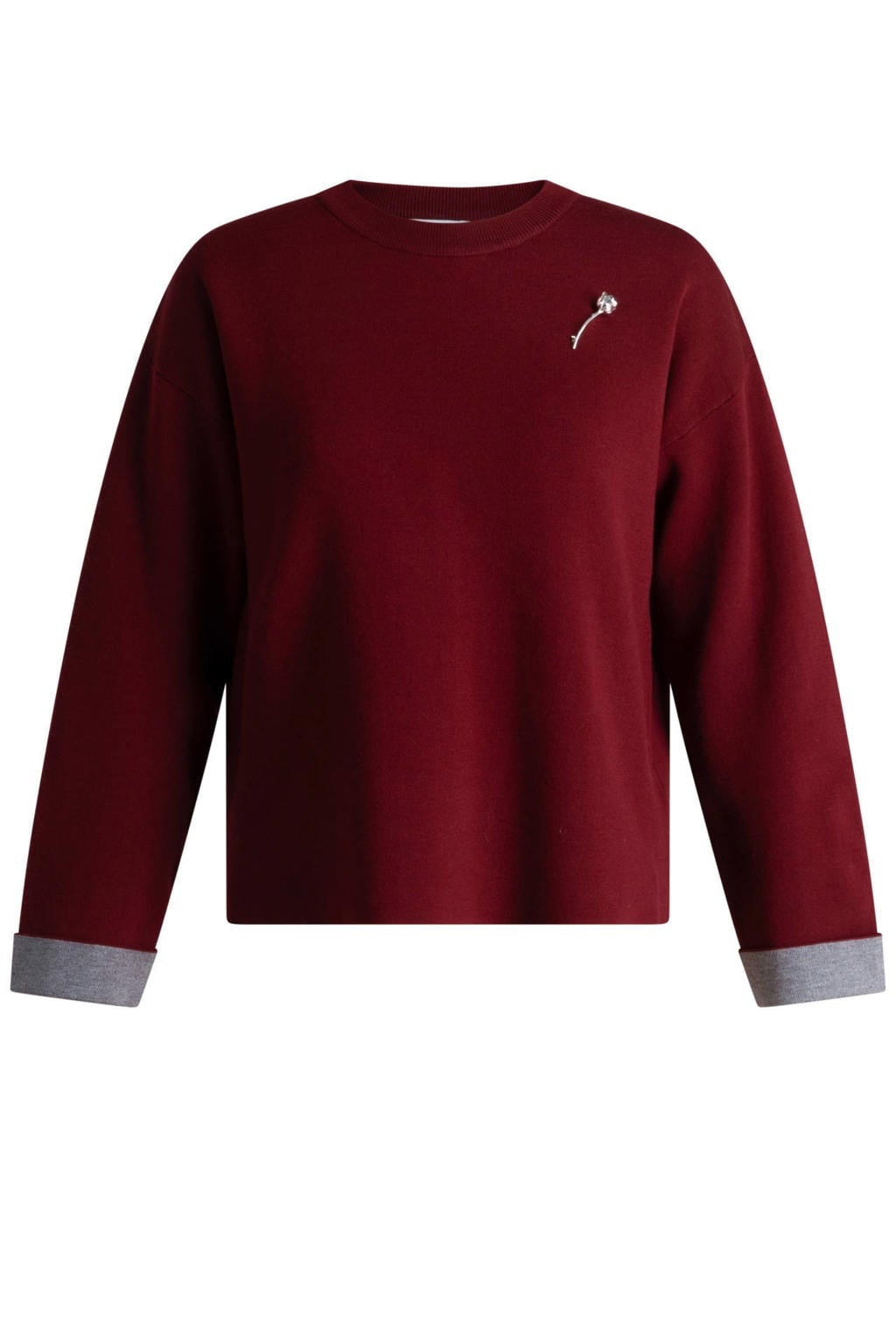 Yest Curve trui Plus Size - rood