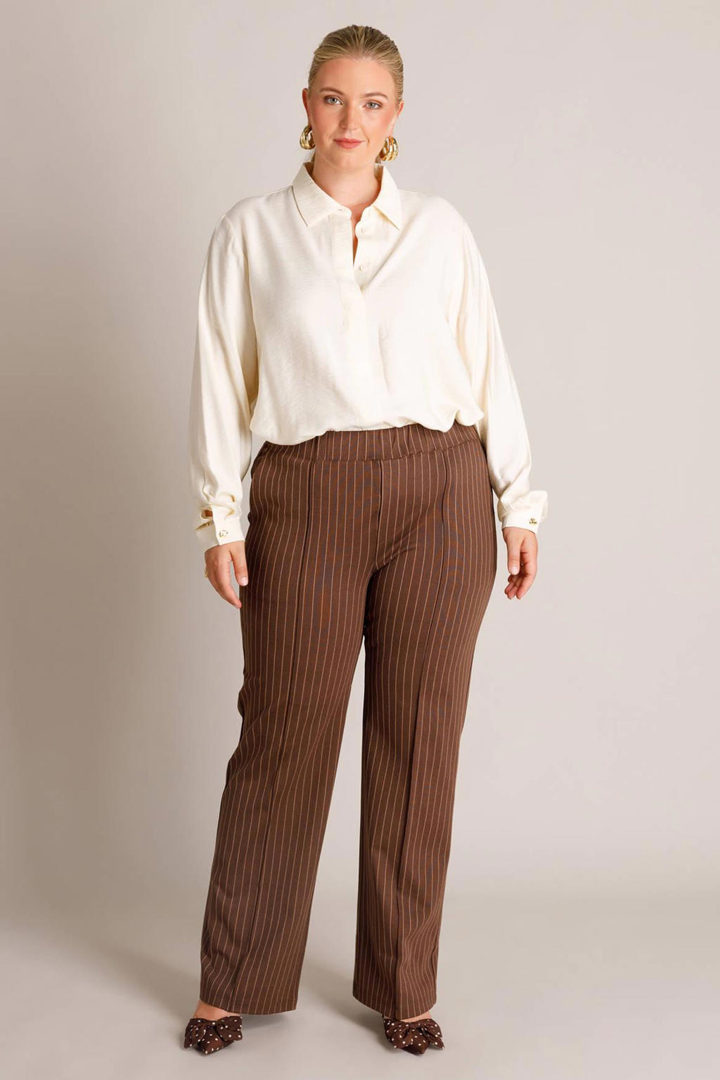 Yest Curve blouse Plus Size - beige