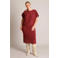 Yest Curve midi rok Plus Size - rood