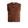 Yest Curve gebreid vest Plus Size - bruin