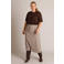 Yest Curve gebreid vest Plus Size - bruin